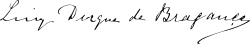 Firma manuscrita de Luis Felipe de Braganza