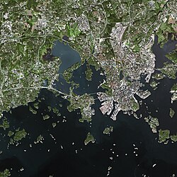 Imagen satelital de la región
