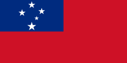 Bandera representativa de Samoa en los eventos deportivos internacionales