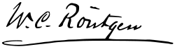 Firma de Wilhelm Conrad Röntgen