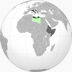 Detalle cartográfico histórico de Libia