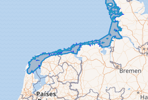 Mapa del Mar de Frisia
