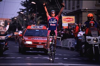 Maurizio Fondriest en la Milán-San Remo 1993