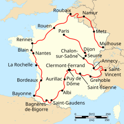 Representación gráfica relacionada con el Tour de Francia de 1959