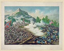 La batalla de la montaña Kennesaw durante la guerra de Secesión