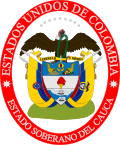 Escudo de armas histórico del Estado Soberano del Cauca