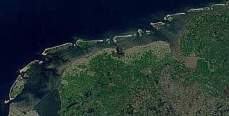 Vista aérea del Mar de Frisia