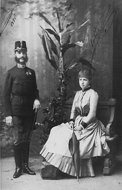 Alfonso XII y María Cristina juntos