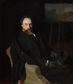 Retrato de Aureliano de Beruete pintado por Joaquín Sorolla