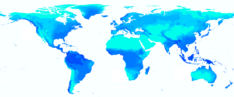 Mapa mundial de precipitación media anual