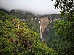 Catarata Gocta en la zona amazónica del Perú