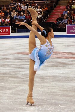 Patinadora artística en una competición