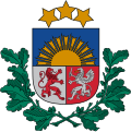 Versión mediana del Escudo de Letonia