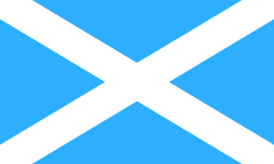 Mapa e información heráldica del Reino de Escocia
