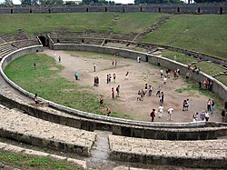 Fotografía del área arqueológica de Pompeya.