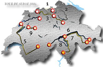 Fotografía descriptiva de la edición de la Vuelta a Suiza de 2006
