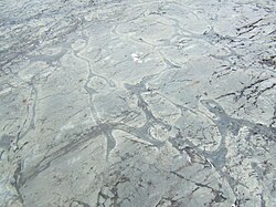 Lava almohadillada precámbrica en el cinturón de piedra verde de Temagami