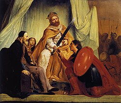 Pintura de la leyenda del escudo de Haarlem