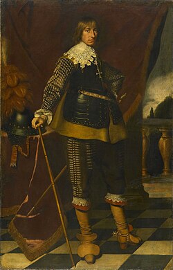 Representación heráldica y retrato de la Casa de Nassau