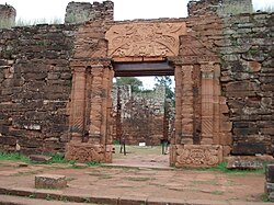 Ruinas de la reducción jesuítica de San Ignacio Miní en Misiones