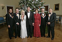 Recepción el 3 de diciembre de 2006 en la Casa Blanca con personalidades de la cultura.