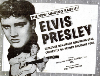 Letrero publicitario clásico de Elvis Presley
