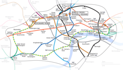 Mapa detallado con los puntos exactos de la red de metro donde se produjeron las explosiones.