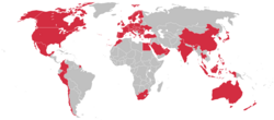 Mapa que ilustra la presencia global de tiendas H&M