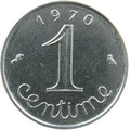 Moneda de 1 céntimo de franco francés