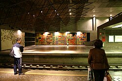 Estación de metro de Oriente en el sistema de Lisboa