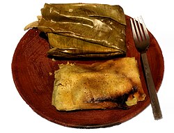 Tamales oaxaqueños con mole