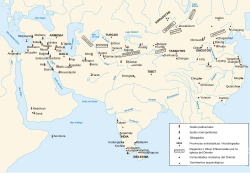 Mapa histórico de la Iglesia del Oriente en su máxima extensión geográfica