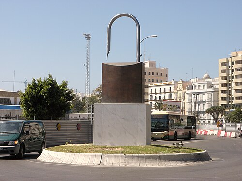 Monumento a la libertad de prensa en Cádiz, España