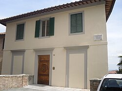 La casa donde vivió de niño el poeta Mario Luzi en Siena, Italia