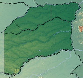 Mapa físico de Vichada