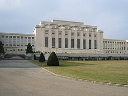 El Palacio de las Naciones, sede de la ONU en Ginebra.