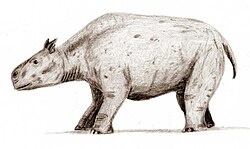 Representación artística de un Toxodon