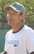 Mats Wilander disputando un partido