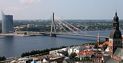 El Daugava a su paso por Riga