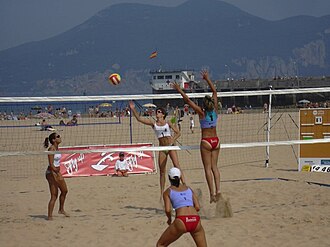 Competencia de vóley playa en Laredo, Cantabria