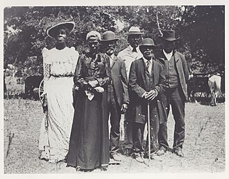 Fotografía histórica de la celebración del Juneteenth en el año 1900.