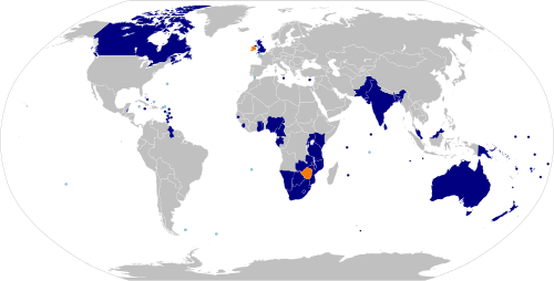 Mapa de la Mancomunidad de Naciones