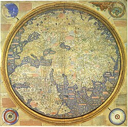 Mapa histórico de Fra Mauro datado en 1459