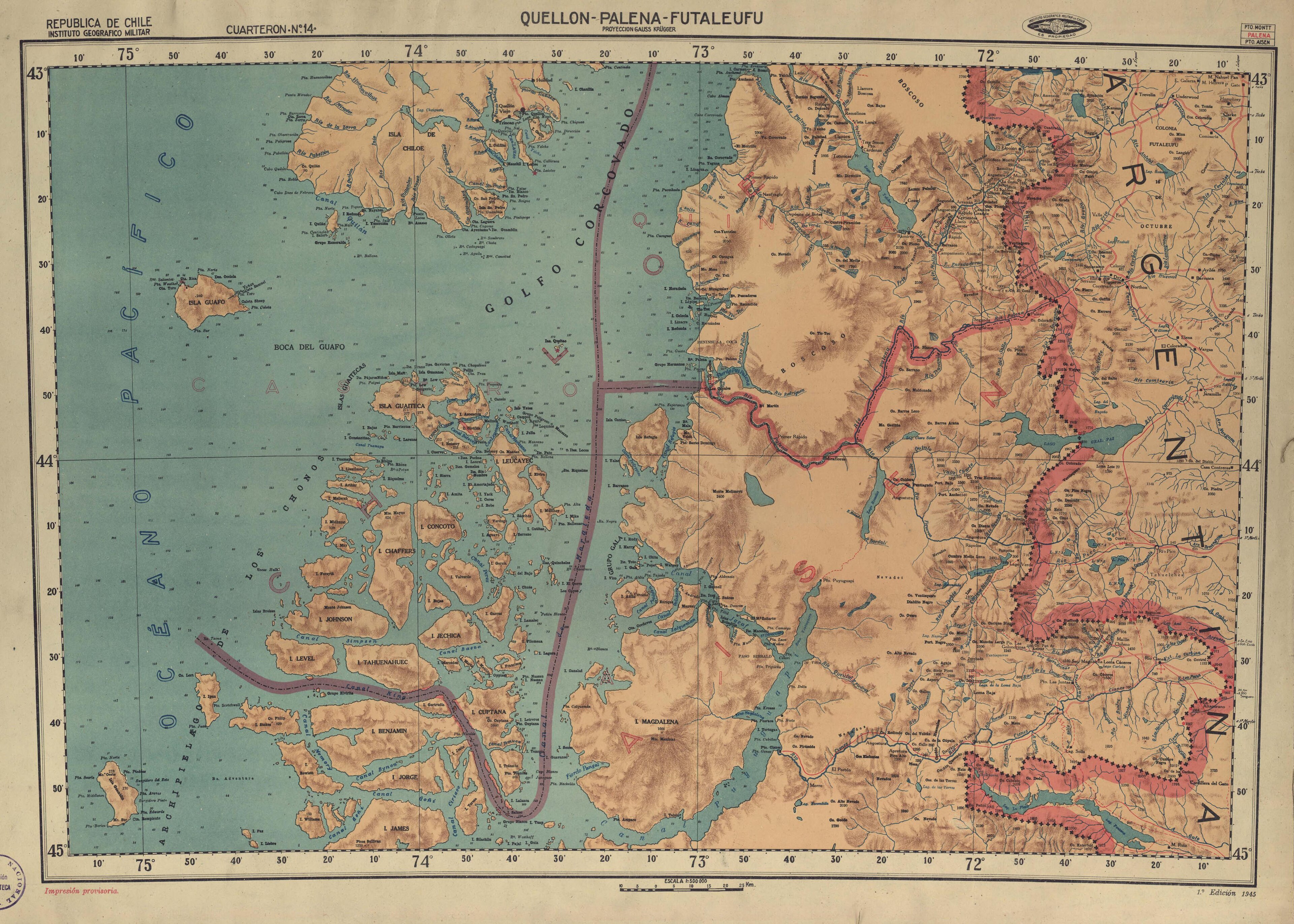 Mapa histórico de la zona