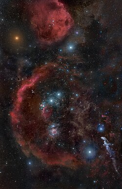 Constelación de Orión en el cielo nocturno