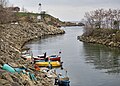 Desembocadura del río Rezovo con la frontera entre Bulgaria y Turquía