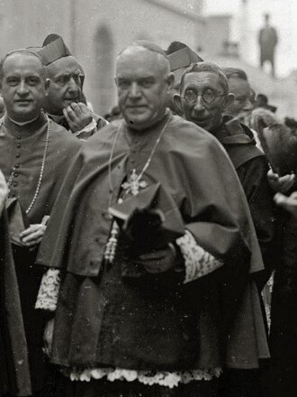 Fotografía histórica de Isidro Gomá y Tomás tomada en 1930 por Pascual Marín