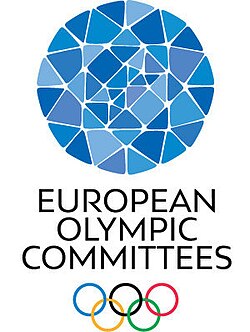 Emblema oficial representativo de la organización deportiva de los Comités Olímpicos Europeos.