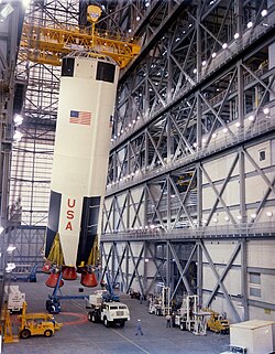 Construcción de la primera etapa del cohete AS-503