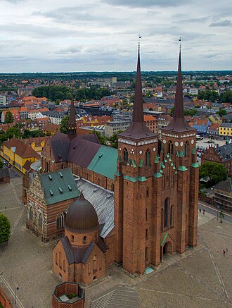 Vista general de la Catedral de Roskilde